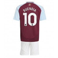 Camiseta Aston Villa Emiliano Buendia #10 Primera Equipación Replica 2024-25 para niños mangas cortas (+ Pantalones cortos)